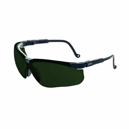 GENESIS Black Frame Shade 5.0 HydroShield Anti-Fog Lens Safety Glasses 763-S3208HS